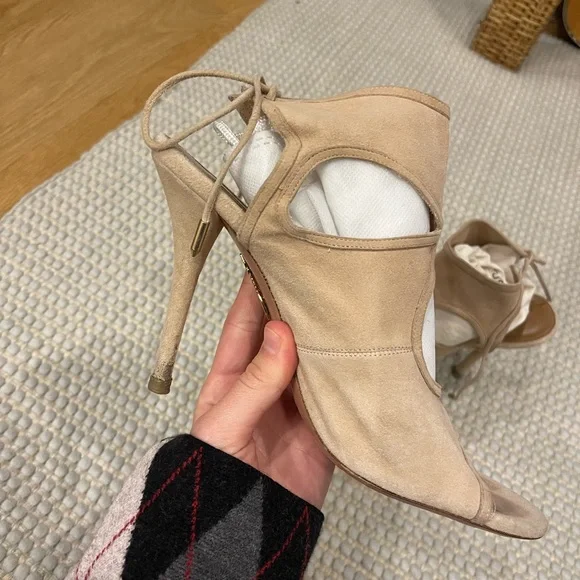 AQUAZURRA SUEDE HEELS - Picture 4 of 4